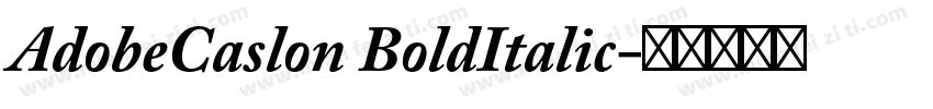 AdobeCaslon BoldItalic字体转换